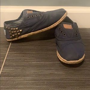 Customized (studded) Toms slip on shoes